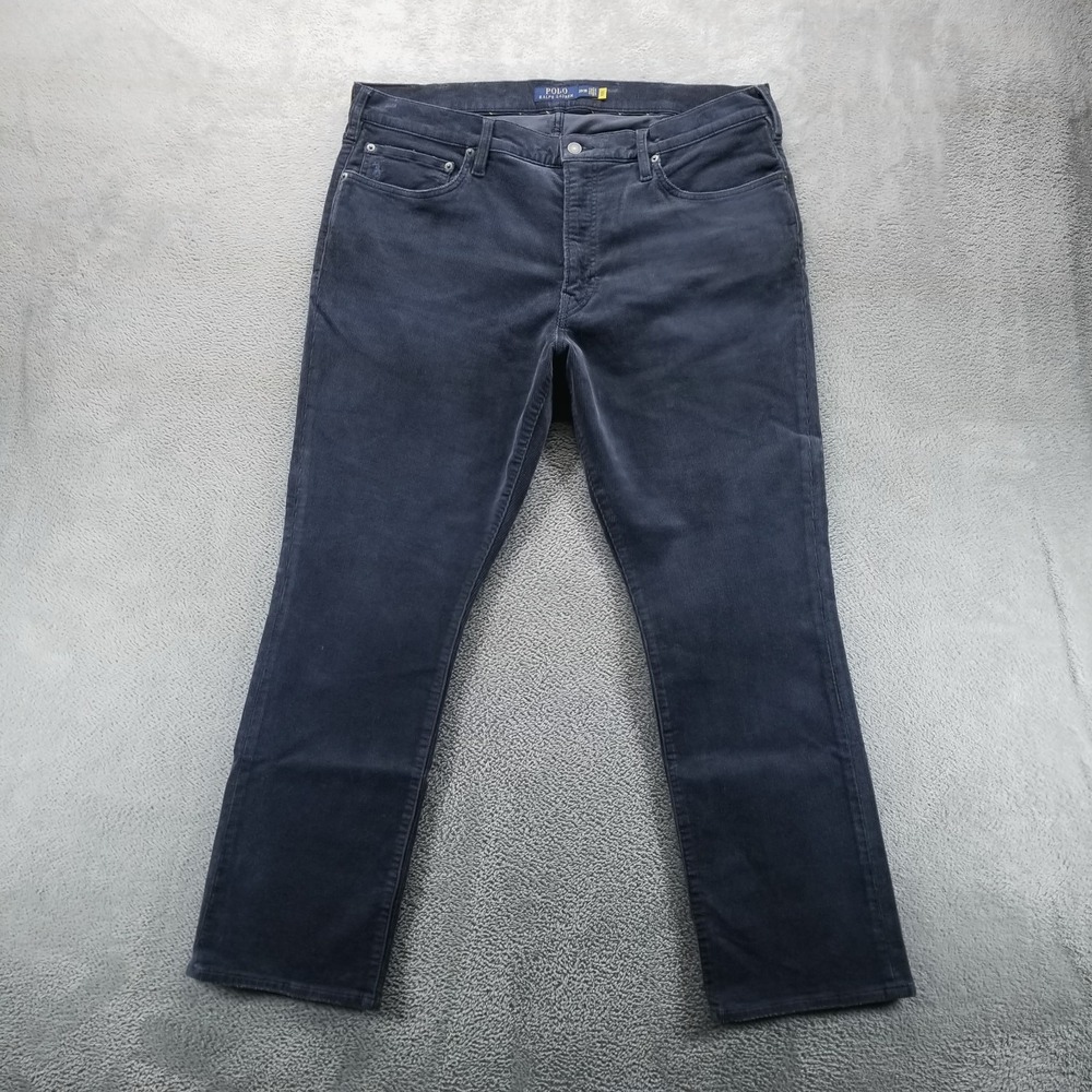 Polo Ralph Lauren Jeans Mens 38x30 Blue Varick Slim Straight Dark Wash